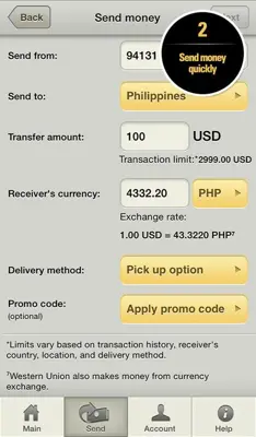 Western Union android App screenshot 6